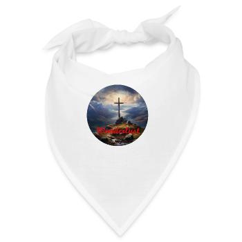 Wanderlust - Gipfelkreuz - Bandana - Weiß - Vorne