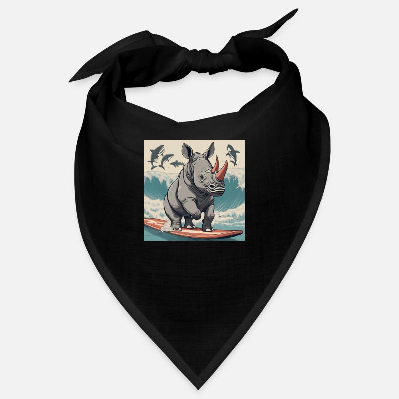 Rhino on a board Bandana