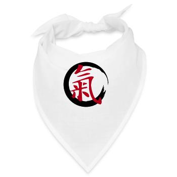 Qigong painted sign - Bandana - Weiß - Vorne