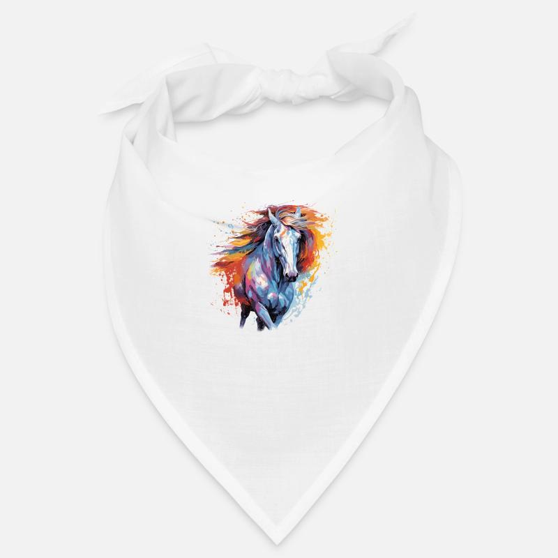 Pferd, Pferd - Bandana - Weiß