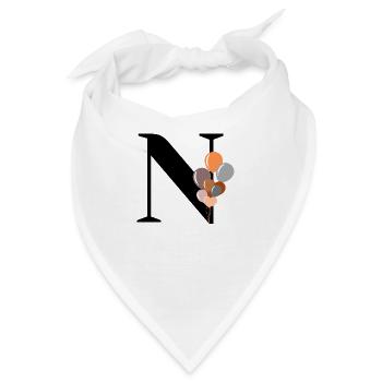 Buchstabe n Geburtstagsballon - Bandana - Weiß - Vorne
