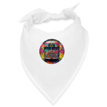 Bus - Bandana - Weiß - Vorne