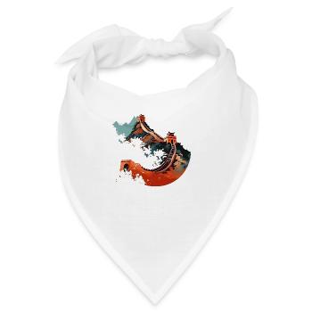 Chinesische Mauer, ein Meisterwerk - Bandana - Weiß - Vorne