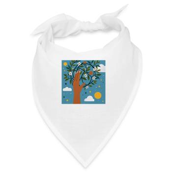 Nachhaltige Welt - Bandana - Weiß - Vorne