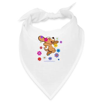 Happy Hippie Beagle - Bandana - Weiß - Vorne