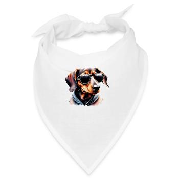 Dachshund Hunde Dackelwelpe Hund Hundehalter - Bandana - Weiß - Vorne