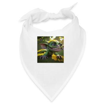 Lustiger grüner Goblin - Bandana - Weiß - Vorne
