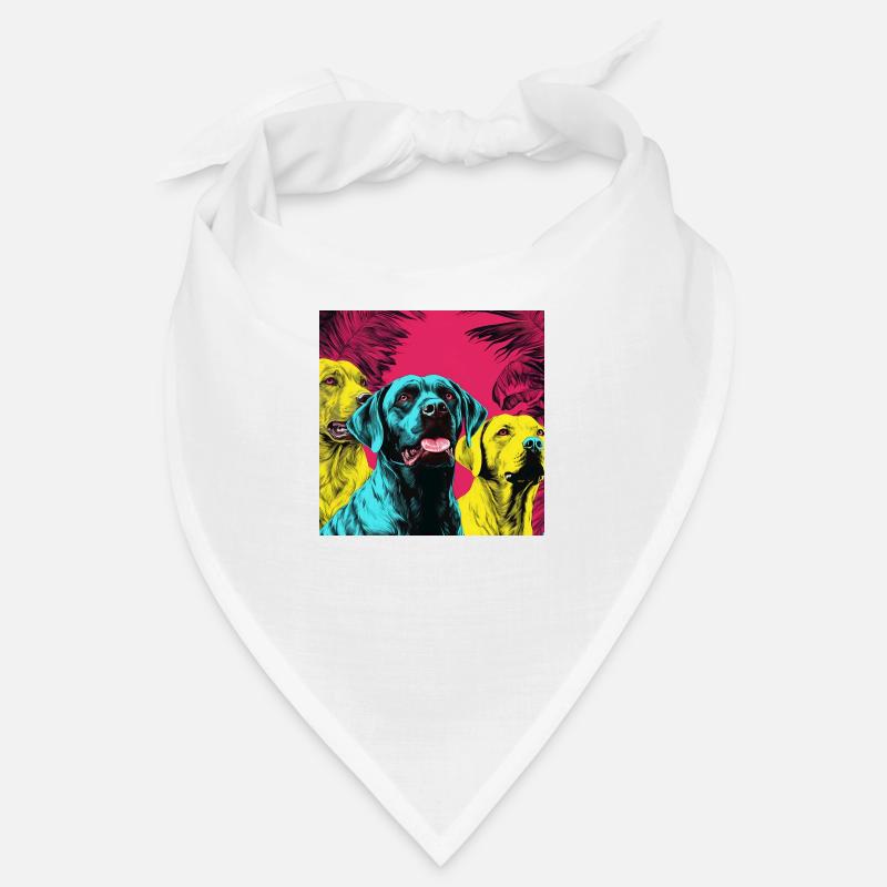 Hunde im Neon-Stil Bandana