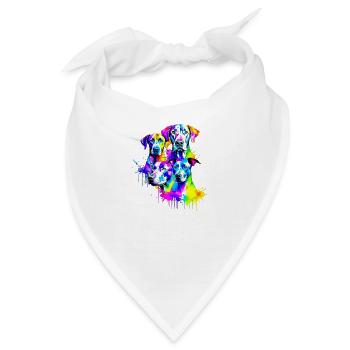 Hunde in den Farben des Regenbogens - Bandana - Weiß - Vorne