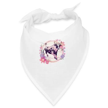 Lila muh muh - Bandana - Weiß - Vorne