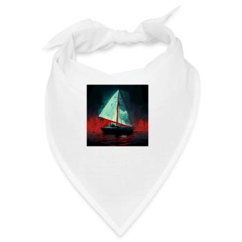 Das Segelboot des Psychopathen - Bandana - Weiß - Vorne