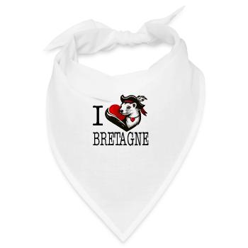 Ich liebe Bretagne Hermine Gentilhomme - Bandana - Weiß - Vorne