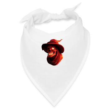 Schädelangst Schwarze Magie Satanischer Albtraum - Bandana - Weiß - Vorne