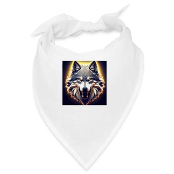 Wolfskopf - Bandana - Weiß - Vorne