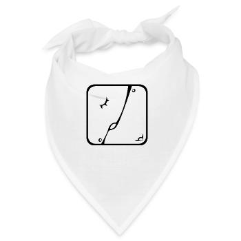6 Kin Maya BLK Umarmung - Bandana - Weiß - Vorne