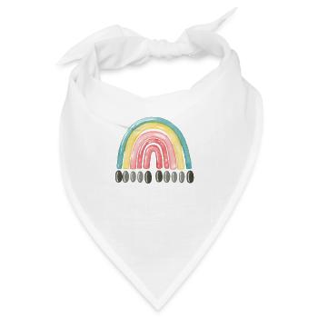 Regenbogen Kinder Baby Design - Bandana - Weiß - Vorne