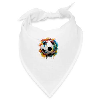 der Fußball in Farbe - Bandana - Weiß - Vorne