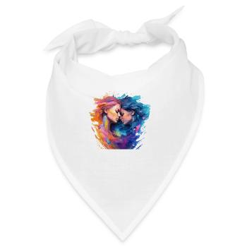 Liebe ohne Grenzen - Bandana - Weiß - Vorne