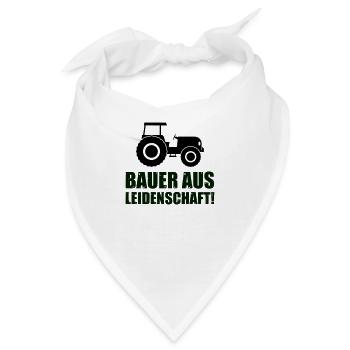 bauer aus leidenschaft - Bandana - Weiß - Vorne