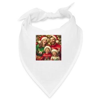 Heiligabend Weihnachtswaffel Geschenke Weihnachtsbaum - Bandana - Weiß - Vorne