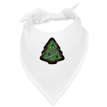 verbranntes Weihnachtsbaum Plätzchen - Bandana - Weiß - Vorne