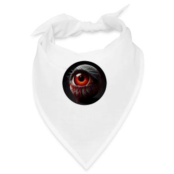 Auge Satanisch Dunkler Charakter Grausam - Bandana - Weiß - Vorne