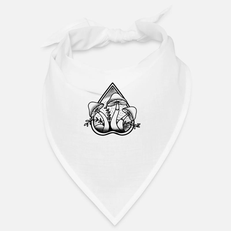 Witchcore Ouija Pointer mit drei Pilzen Bandana