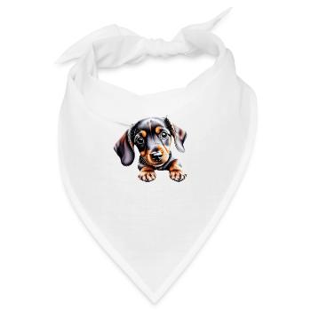 Dachshund Hund Dackelwelpe Hundehalter Hunde - Bandana - Weiß - Vorne