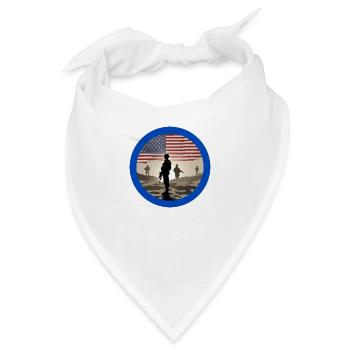 Veteranen,Veteran,Waffenstillstand,US-Armee,Marine, - Bandana - Weiß - Vorne