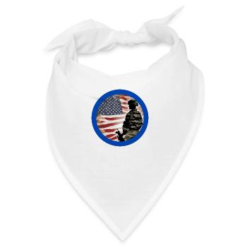 Veteranen,Veteran,Waffenstillstand,US-Armee,Marine, - Bandana - Weiß - Vorne