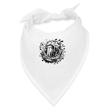 Bierkrug Hopfen und Malz - Bandana - Weiß - Vorne