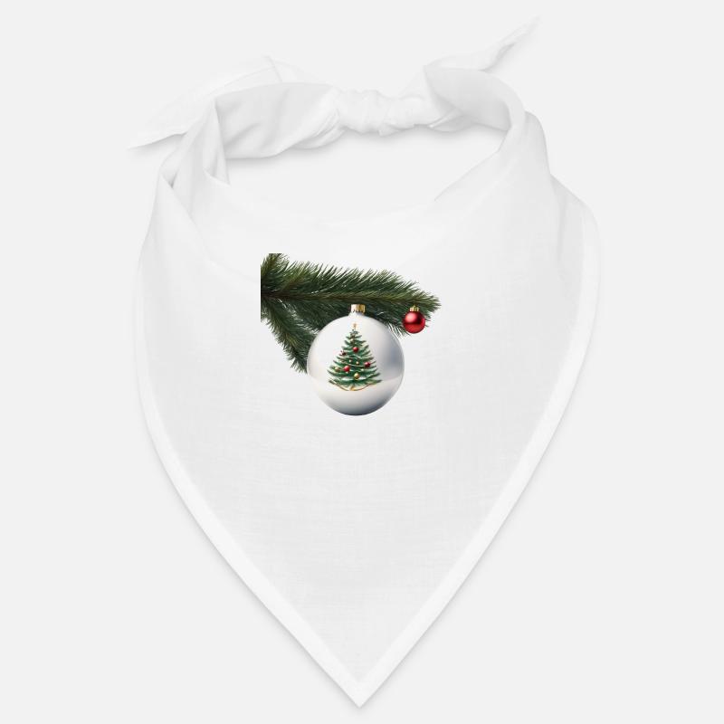 Weihnachtskugel mit Tannenzweig Bandana