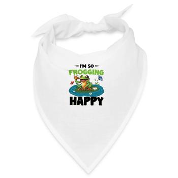 I´m so Frogging Happy - Bandana - Weiß - Vorne
