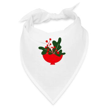 Weihnachtliche Illustration - Bandana - Weiß - Vorne