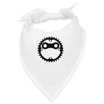 Fahrradkette - Bandana - Weiß - Vorne