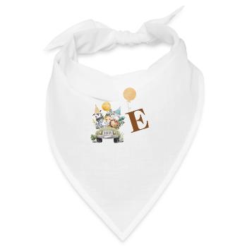 Buchstabe E Safari - Bandana - Weiß - Vorne