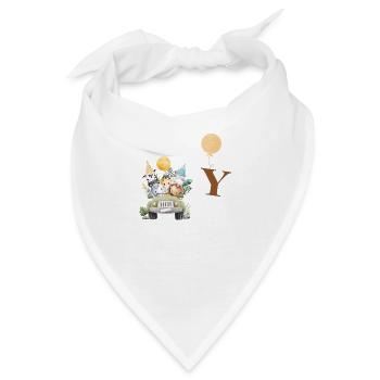 Buchstabe Y Safari - Bandana - Weiß - Vorne