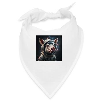 Space Pig - Bandana - Weiß - Vorne