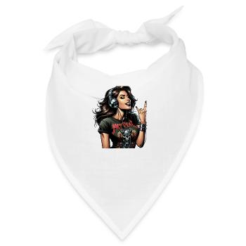 Metal Rebel Girl - Bandana - Weiß - Vorne