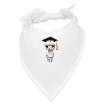 Bachelor Alpaka Studium Absolvent Schulabschluss - Bandana - Weiß - Vorne