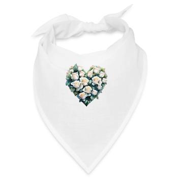 Valentinstag Liebe Verlobung Muttertag Hochzeit - Bandana - Weiß - Vorne
