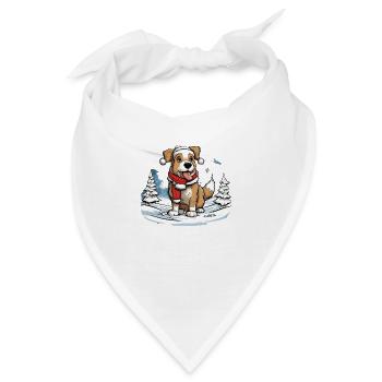 Festlicher Hund - Bandana - Weiß - Vorne