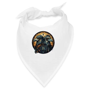 Hugin & Munin Wikinger Design Valhalla - Bandana - Weiß - Vorne