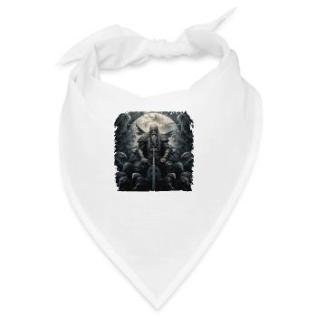 Odin Wikinger Gott Odins Raben Hugin & Munin - Bandana - Weiß - Vorne
