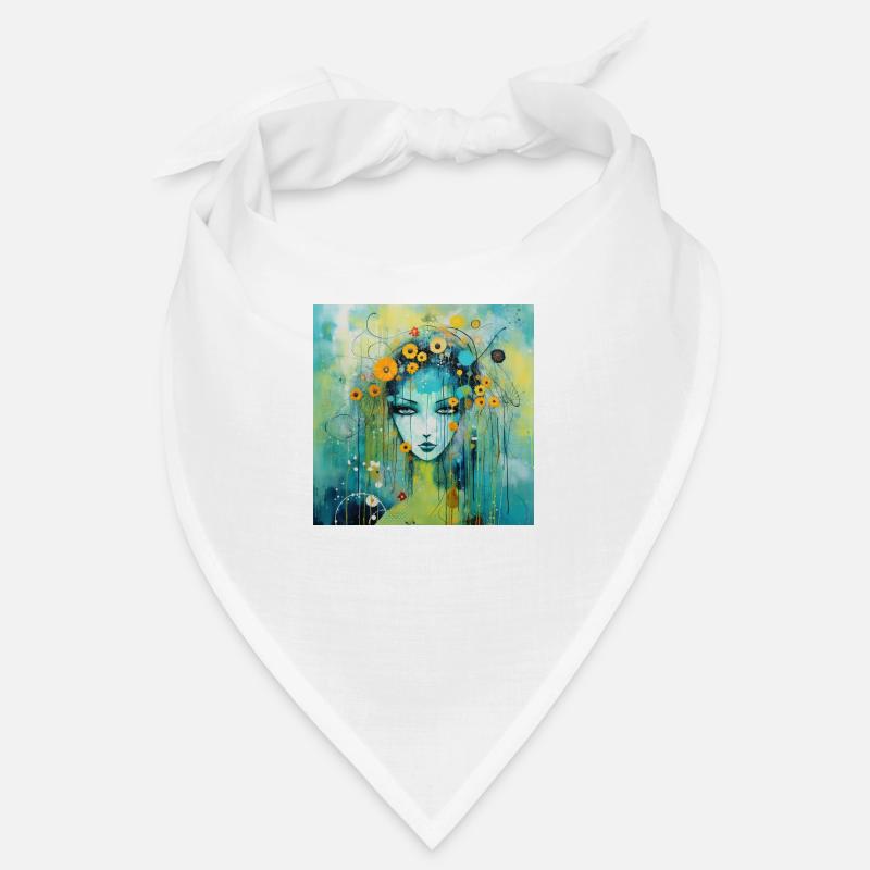 Blumenmädchen - Bandana - Weiß