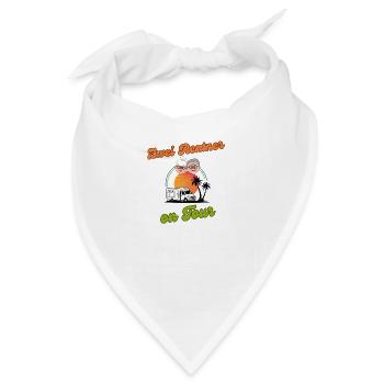 Inselcamper Logo Zwei Rentner on Tour - Bandana - Weiß - Vorne
