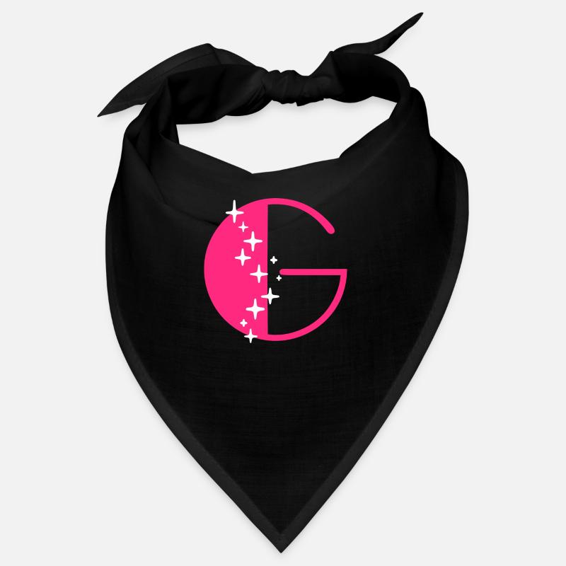 Buchstabe G Glitzer Bandana