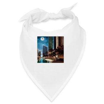 Palm trees in moonlight - Bandana - Weiß - Vorne