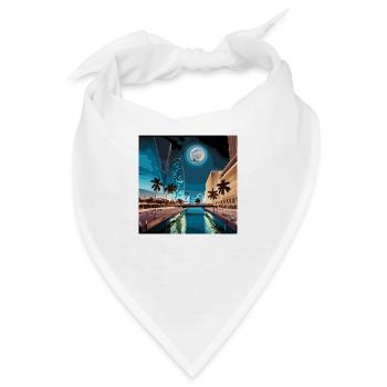  6 Moonlight in Miami (Miami Collection) - Bandana - Weiß - Vorne