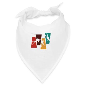 Vintage Retro Tauchen - Geschenkidee - Bandana - Weiß - Vorne
